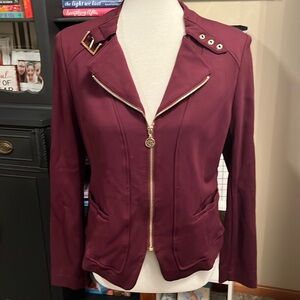 ANNE KLEIN burgundy/wine-colored blazer.
